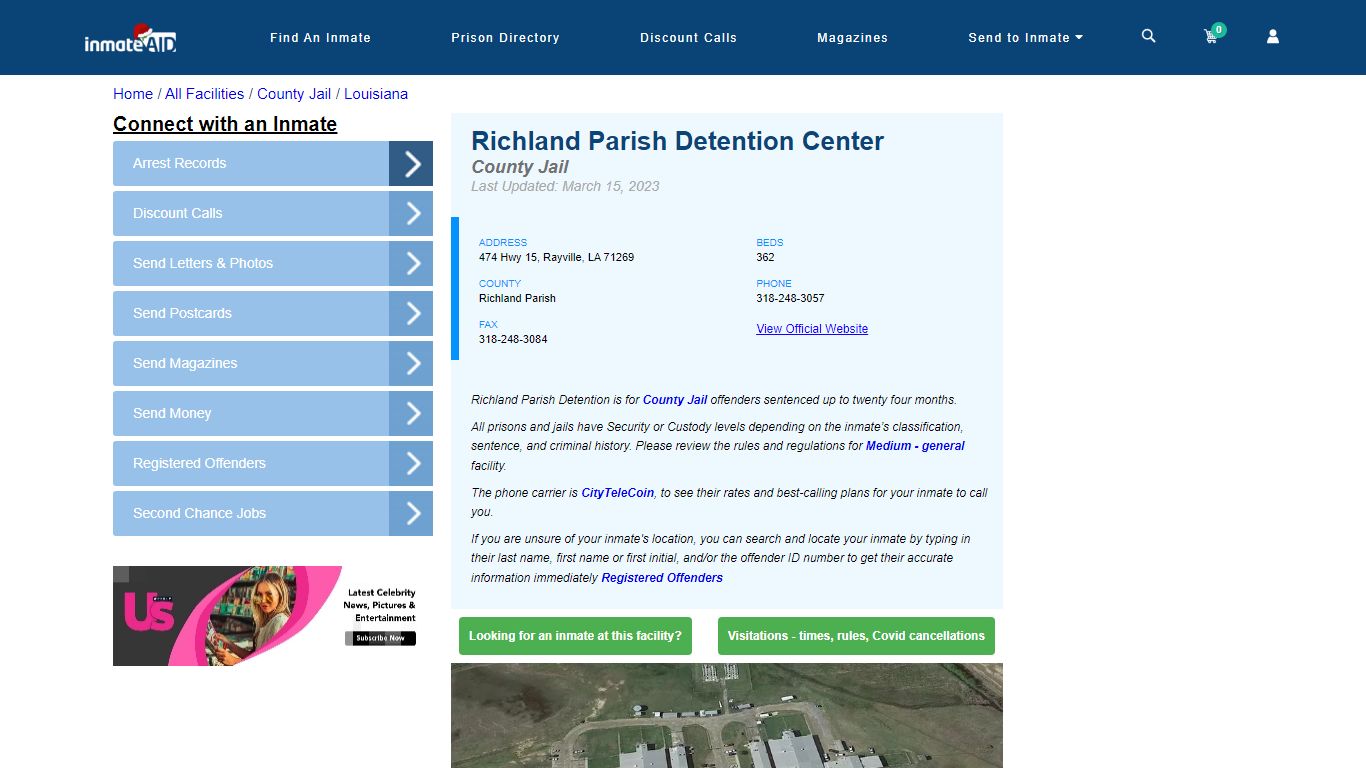 Richland Parish Detention Center - Inmate Locator - Rayville, LA